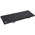 HOMCOM Gymnastikmatte Yoga Pilates Fitness faltbar tragbar 180L x 60B x 5H cm synthetisches Material Schwarz
