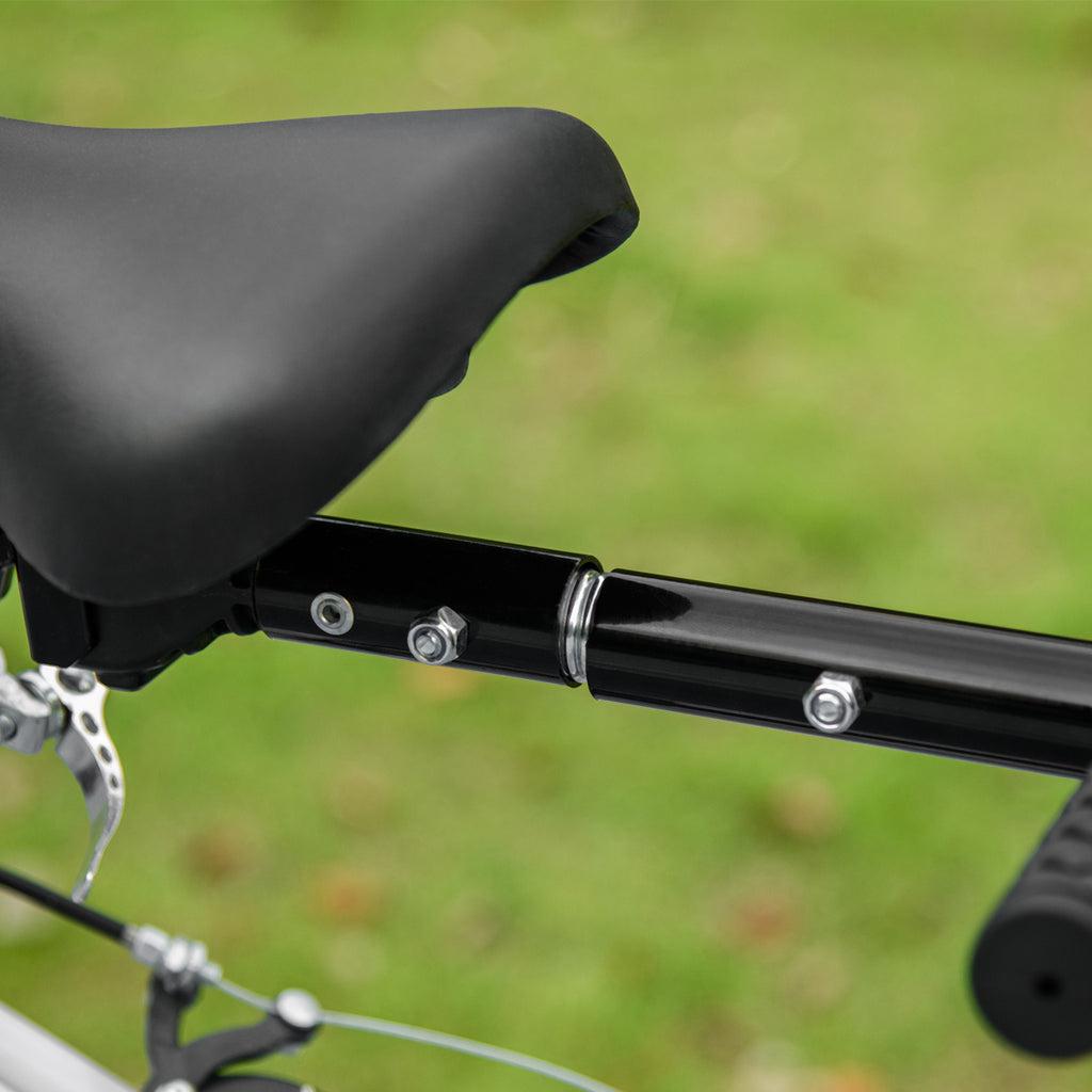 HOMCOM Fahrradanhänger Transportanhänger für Fahrrad 144L x 59B x 80H cm, universelle Anhängestange aus Stahl schwarz grau