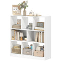 HOMCOM Bücherregal Regal Standregal, 8 Regalfächer, 97,5 x 30 x 100 cm, Weiß