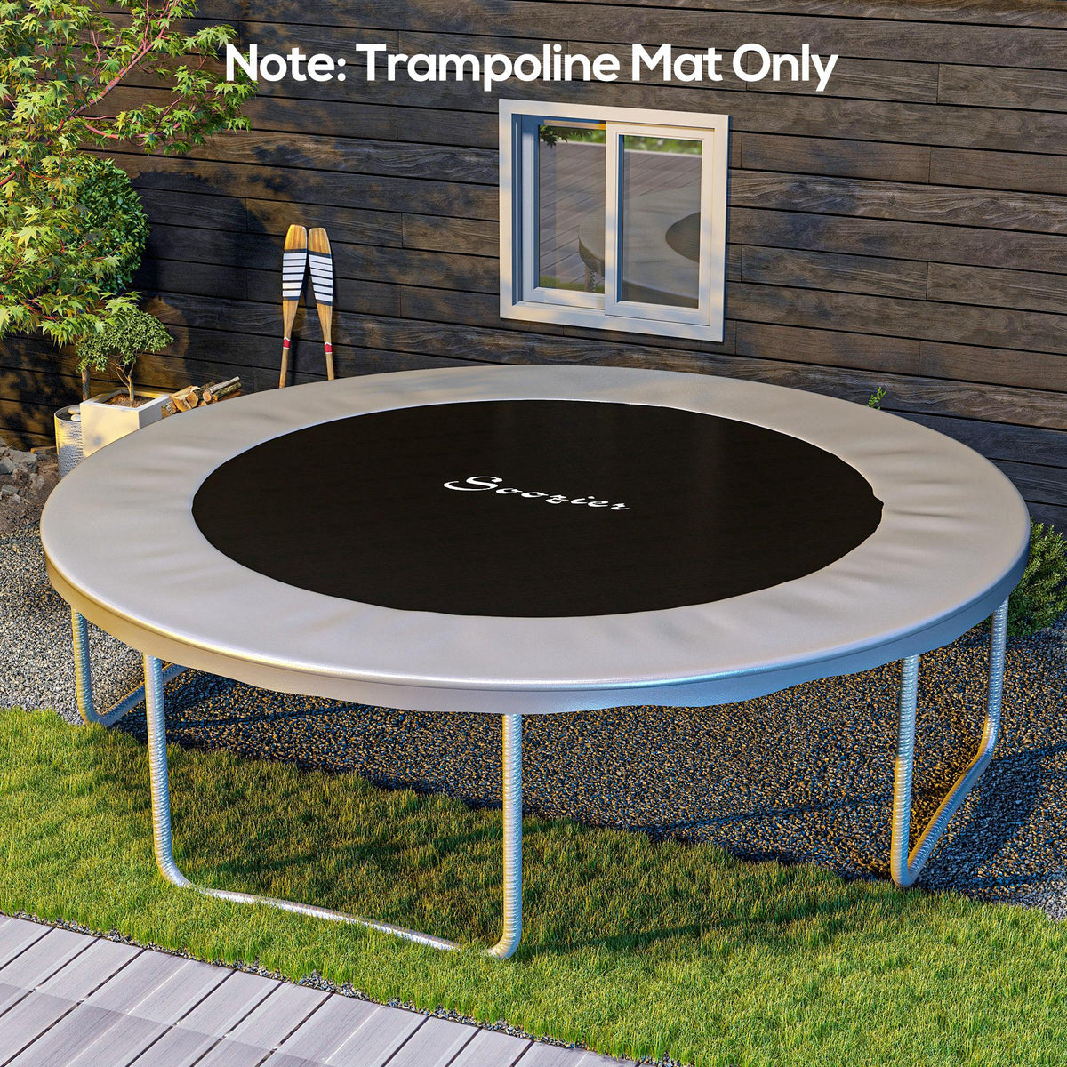 SPORTNOW Ersatztuch für Trampolin, Sprungmatte Ersatz, kompatibel mit Trampolin Ø 4,3 m und 14 cm Federn