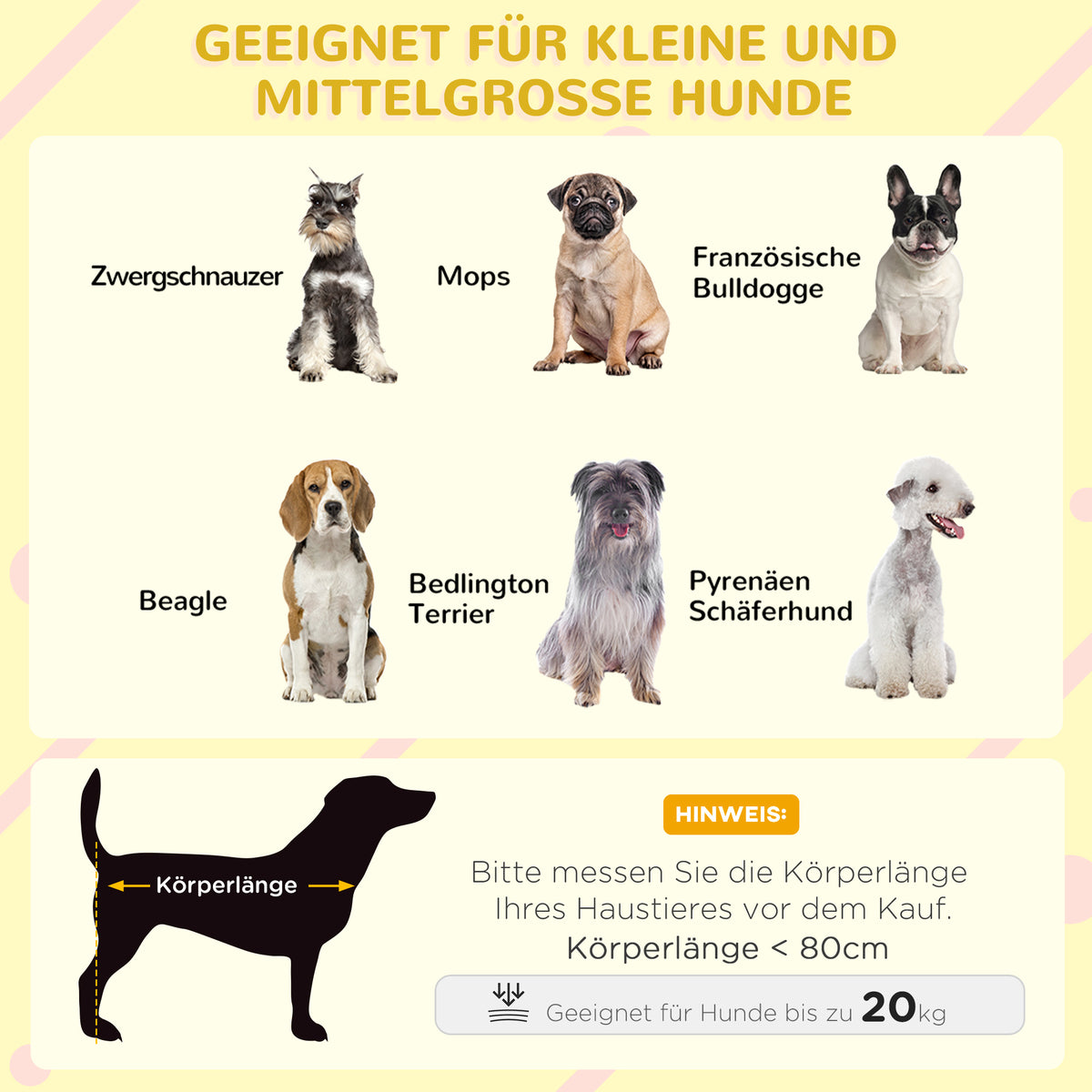 PawHut Hundehütte aus Massivholz, wetterbeständig, Asphaltdach, abnehmbarer Boden, 109 cm x 79 cm x 72 cm, Grau + Weiß