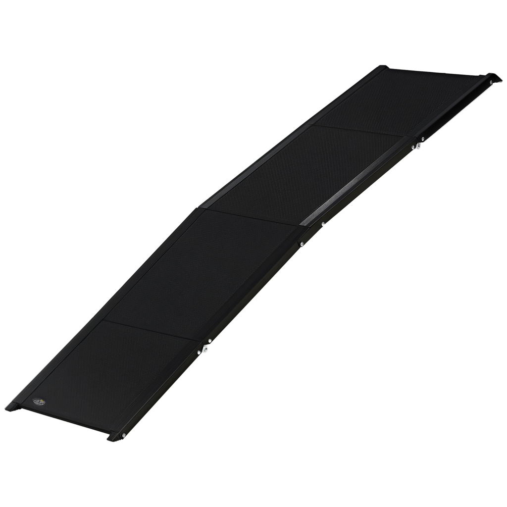 PawHut Haustierrampe, klappbar, rutschfest, Hunde bis 40 kg, 158 cm x 43.5 cm x 2.5 cm, Schwarz