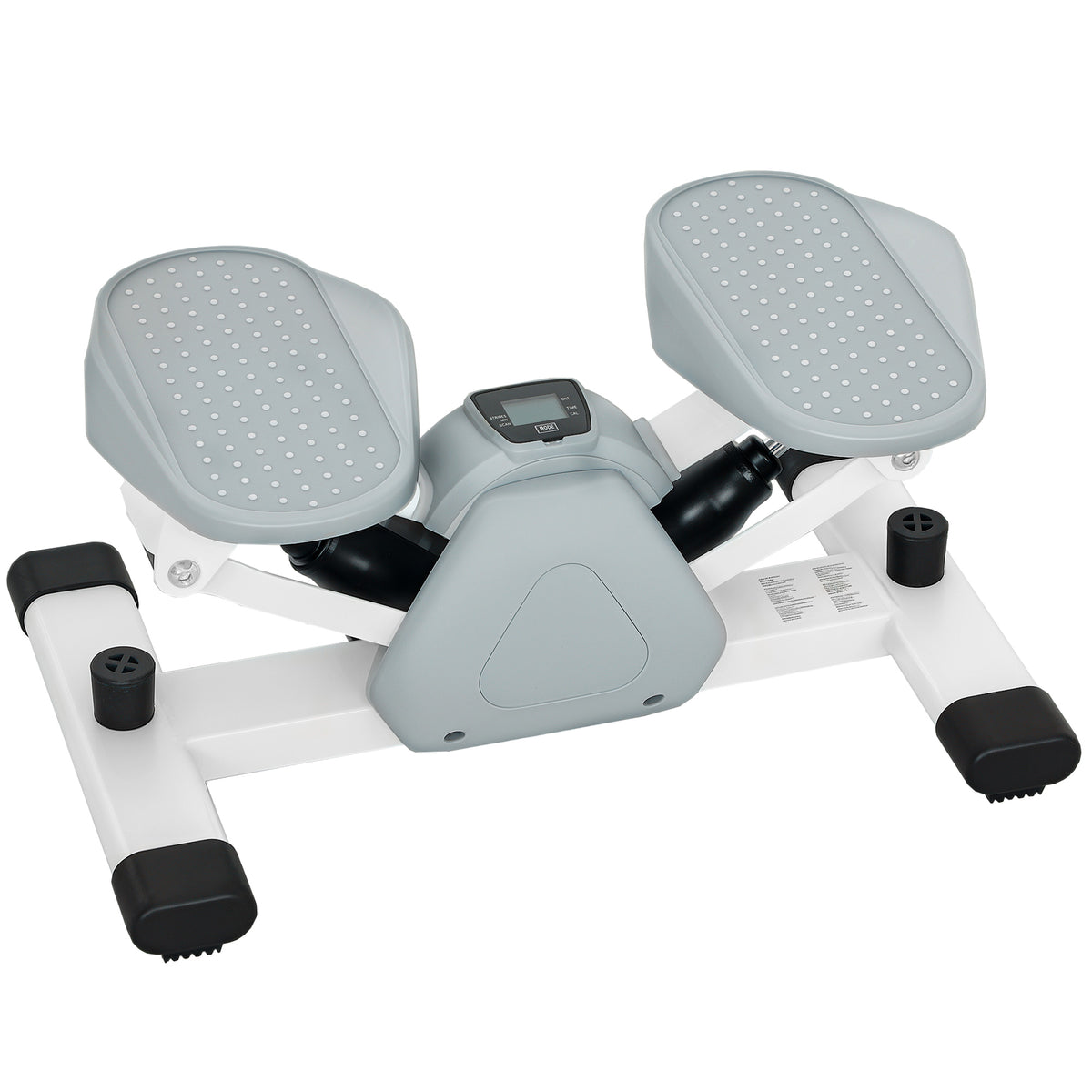 SPORTNOW Mini-Stepper, Step-Maschine für Workouts und Fitness-Übungen, mit LCD-Monitor und rutschfesten Pedalen, Grau