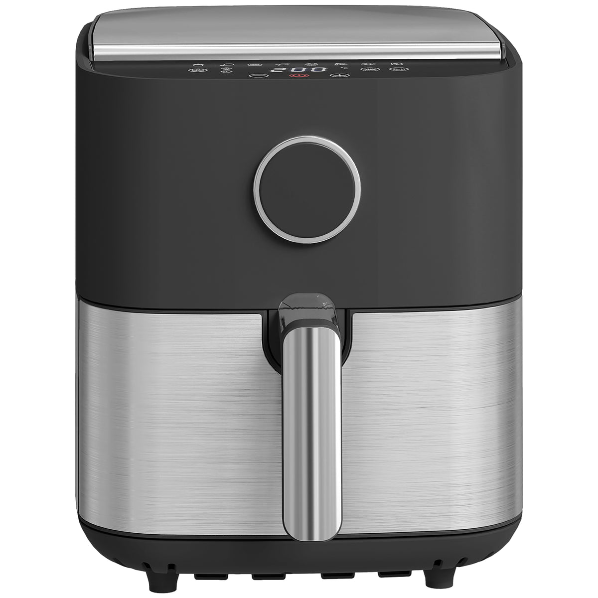 HOMCOM Heißluftfritteuse mit 8L, Air Fryer 1700W mit 8 Programmen und 360° Heißluftzirkulation, LED-Display, Schwarz