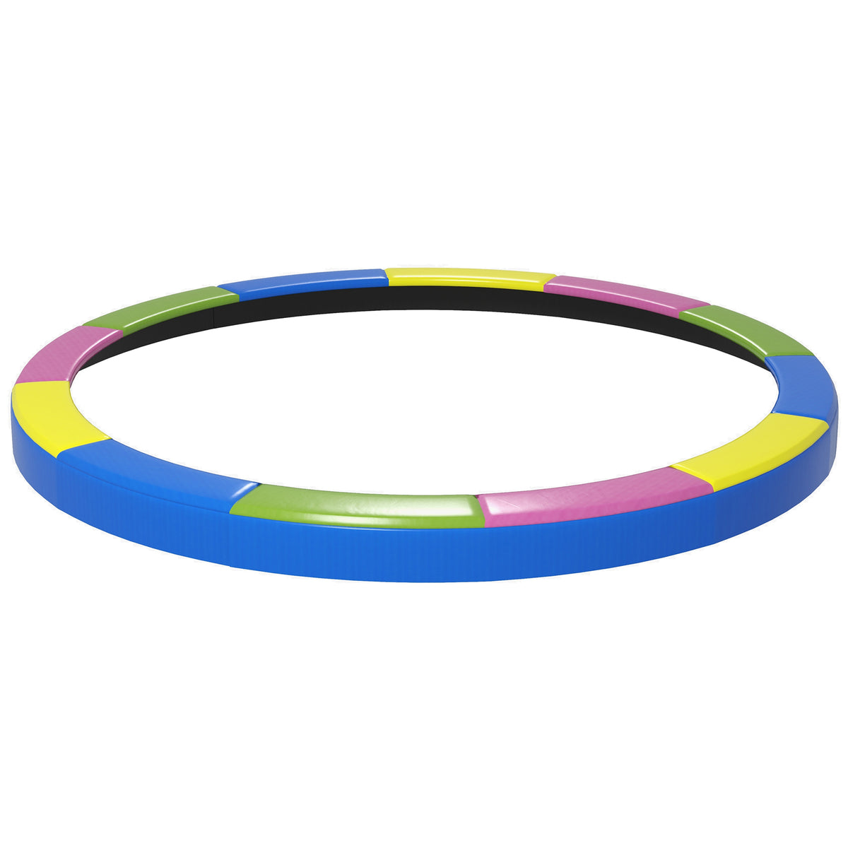 SPORTNOW Trampolin Sicherheitsabdeckung Ø366x30 cm Faltbar und tragbar, aus Kunststoff, PE und Schaum, Mehrfarbig