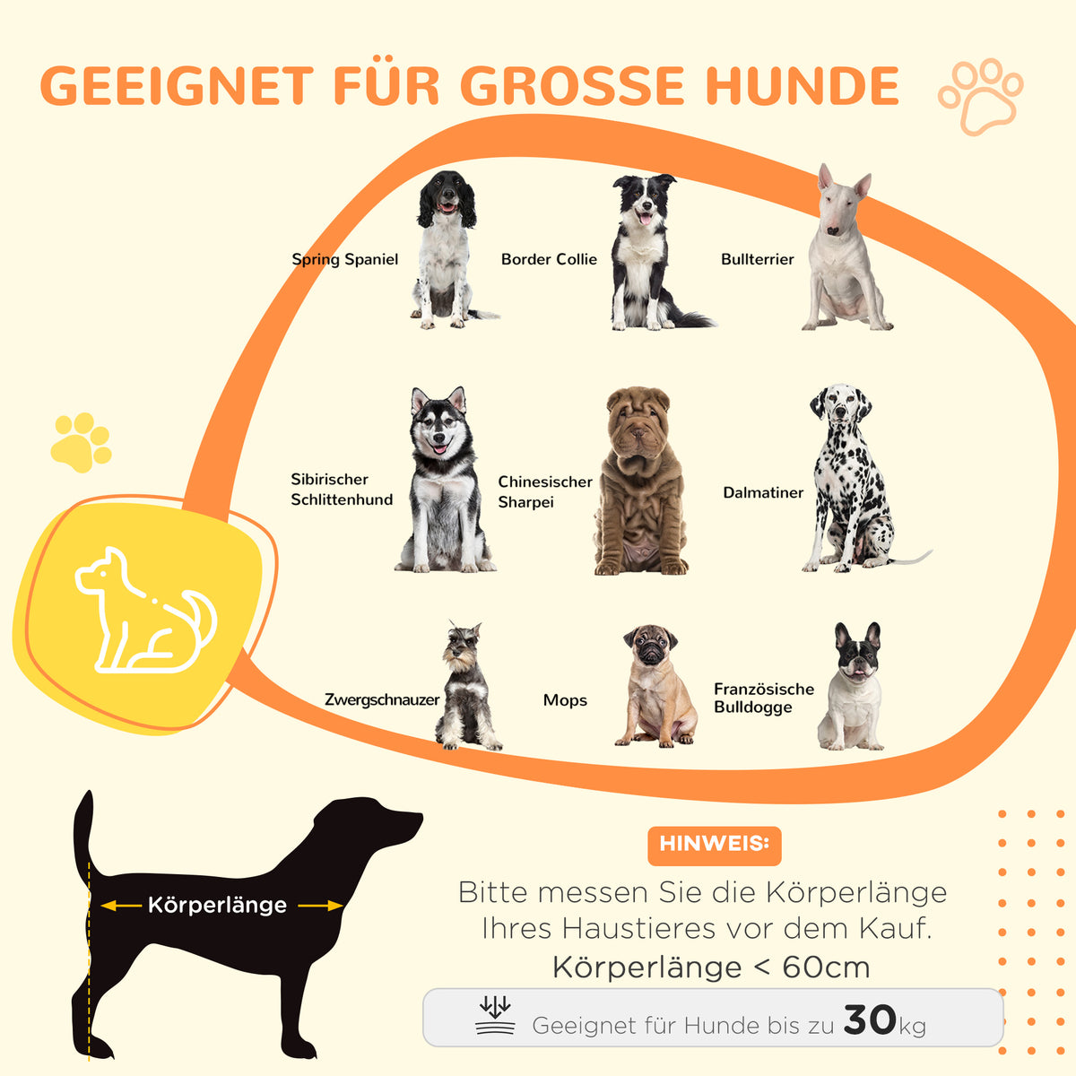 PawHut Hundebox, Welpenbox, mit Ablagefläche, wasserabweisendes Kissen, Stahlgitter, verstellbare Füße, 94x60x71,5 cm