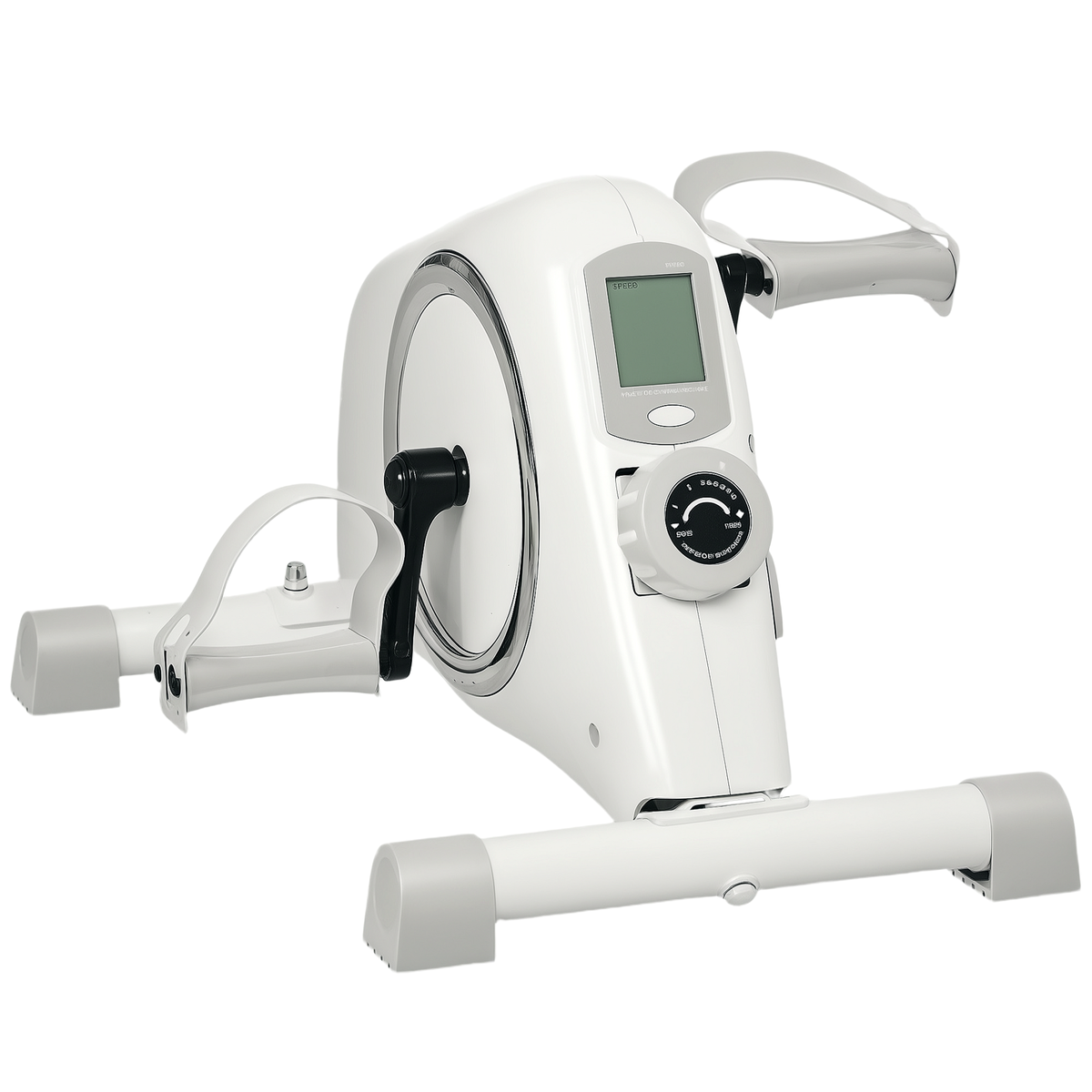 SPORTNOW Mini-Heimtrainer, Unter-dem-Schreibtisch-Fußpedale, Arm- und Beinübungen, 8 Widerstandsstufen, Stahl, Weiß