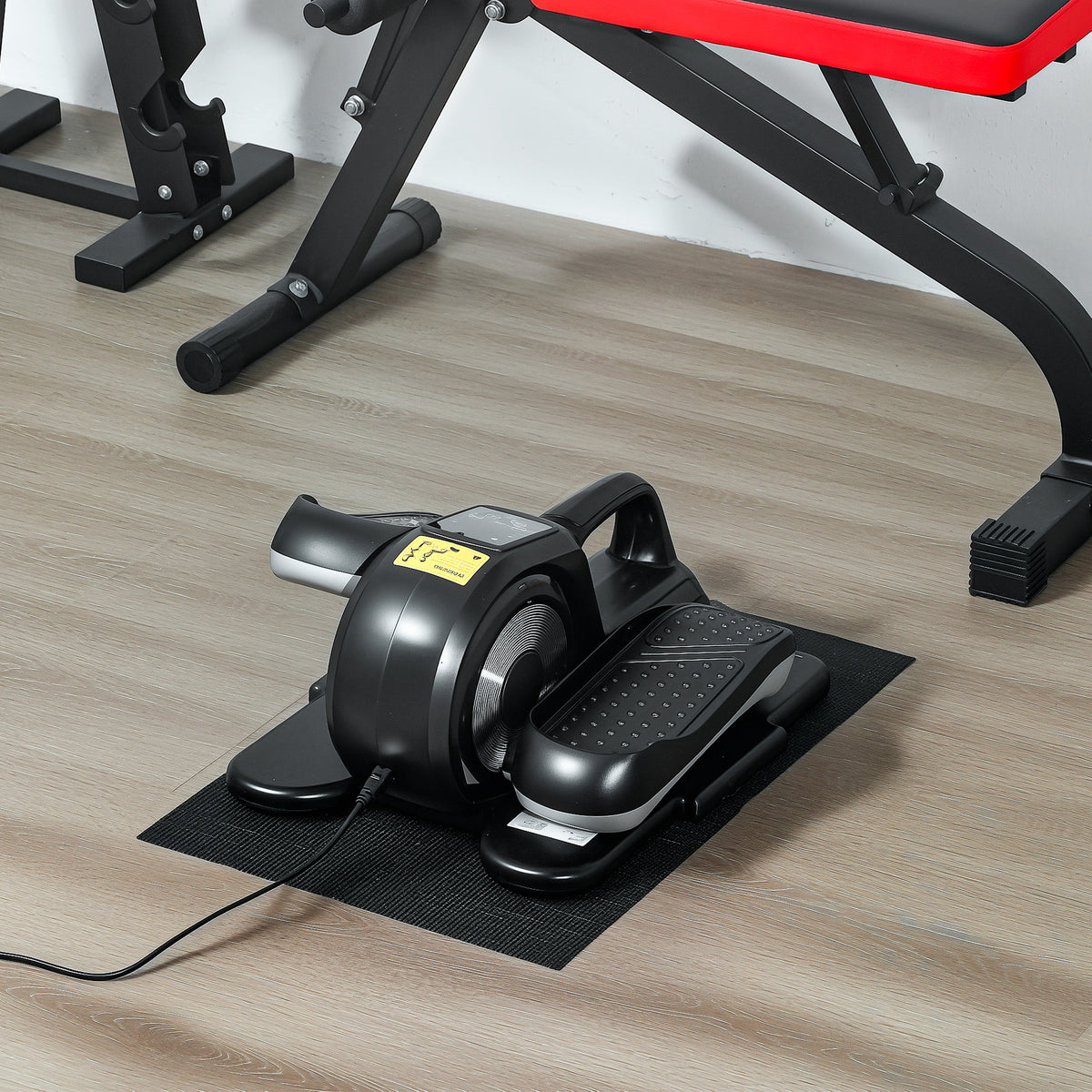SPORTNOW Fußtrainer, Handlicher Pedaltrainer, 12 Programme, LCD-Monitor, Fernbedienung, Heimtrainer, Workout-Gerät