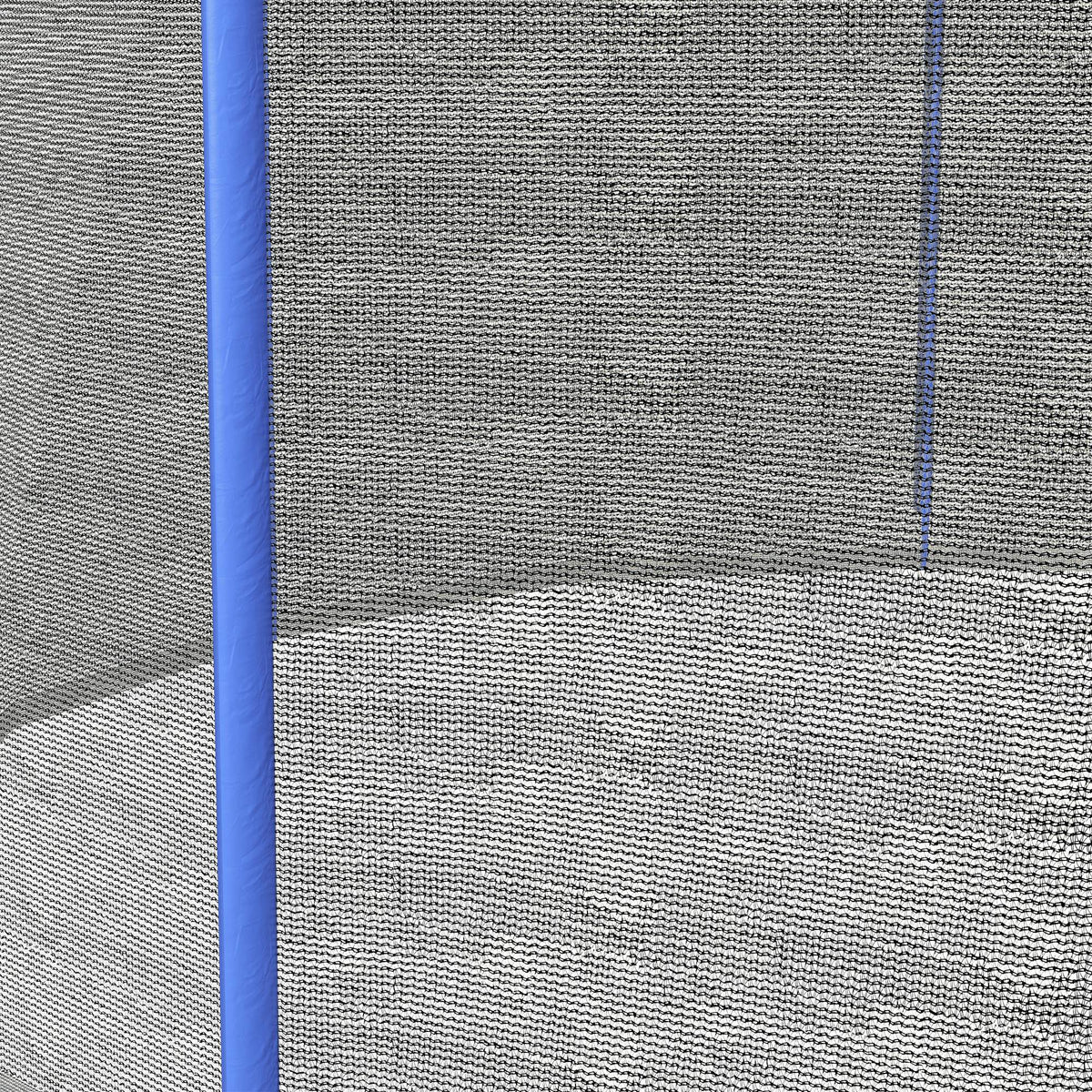 SPORTNOW Trampolin-Sicherheitsnetz mit 6 Stangen und Reißverschlusseingang, aus PE, Ø305x180 cm, Schwarz und Blau