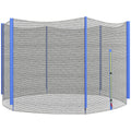 SPORTNOW Trampolin-Sicherheitsnetz mit 6 Stangen und Reißverschlusseingang, aus PE, Ø305x180 cm, Schwarz und Blau