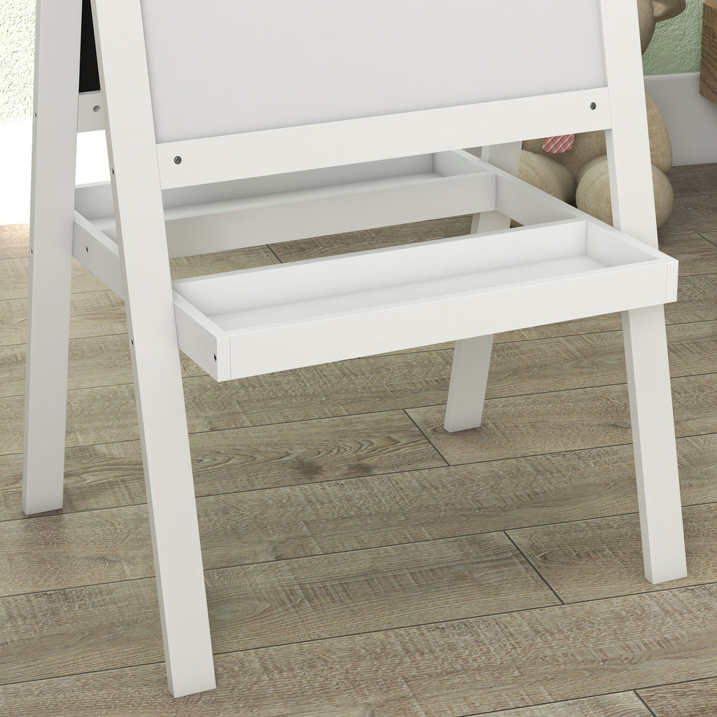 AIYAPLAY Kindertafel-Aufstellbild 2 in 1 magnetische Kreidetafel und schwarze Tafel weiß