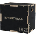 SPORTNOW Box Jump Plyo-Box 3 in 1 Sprungkasten Fitness & Crossfit für Boxtraining aus Holz, 30,5/35,5/40,5H cm