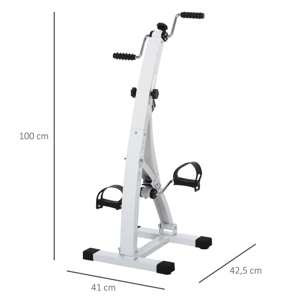 HOMCOM Pedaltrainer für Senioren extra Leise Mini Heimtrainer mit LCD Display Befestigungsband Arm- und Beintrainer Bewegungstrainer Tischfahrrad Mini Bike Fitnessgerät für Zuhause Büro