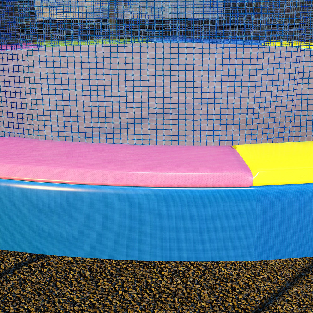 SPORTNOW Trampolin Sicherheitsabdeckung Ø366x30 cm Faltbar und tragbar, aus Kunststoff, PE und Schaum, Mehrfarbig