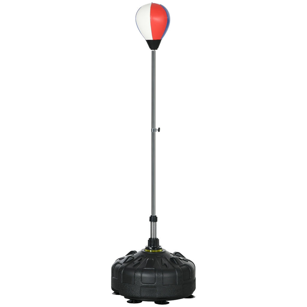 SPORTNOW Punchingball, höhenverstellbar 147-165cm, befüllbarer Standfuß, Stahl, Schwarz+Rot+Weiß
