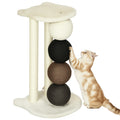PawHut Kratzsäule für Katzen, Katzenkratzbaum Kratzbaum mit Plattform, Kratzstamm mit 2 Sisalpfosten und 4 Sisalbällen, Katzenkratzer Spielzeug, 38 x 38 x 64 cm