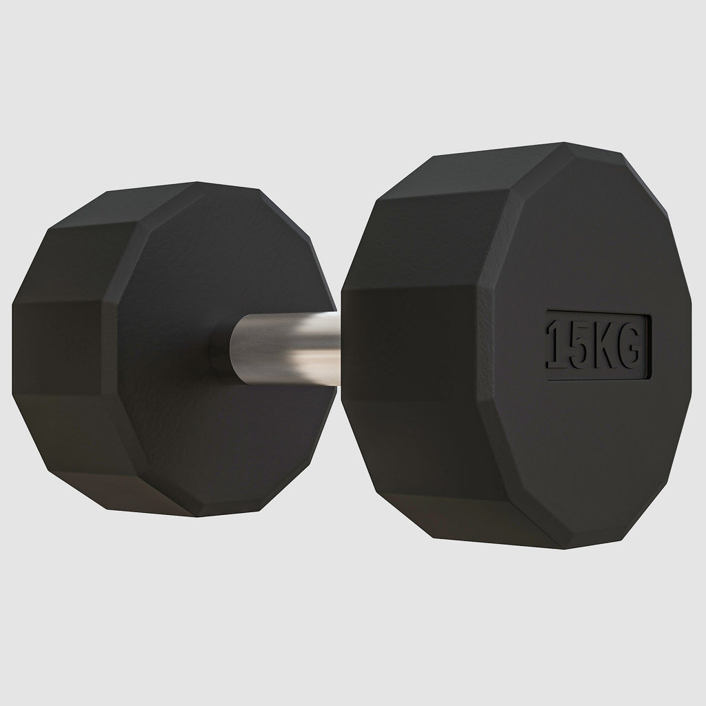 SPORTNOW Kurzhantel rutschfester Griff, Fitness, Heimsport, 15kg, Schwarz