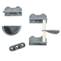 PawHut Kletterwand-Set für Katzen, Hängematte, Kratzbrett, Sprungplattformen, Plüsch, Sisal, Grau