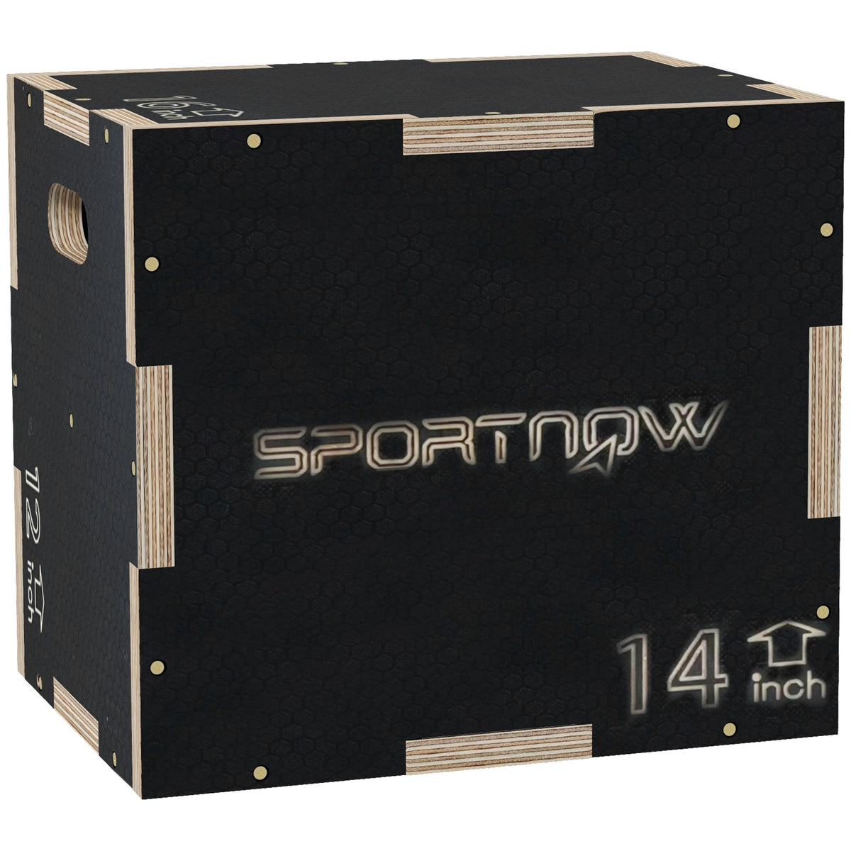 SPORTNOW Box Jump Plyo-Box 3 in 1 Sprungkasten Fitness & Crossfit für Boxtraining aus Holz, 30,5/35,5/40,5H cm