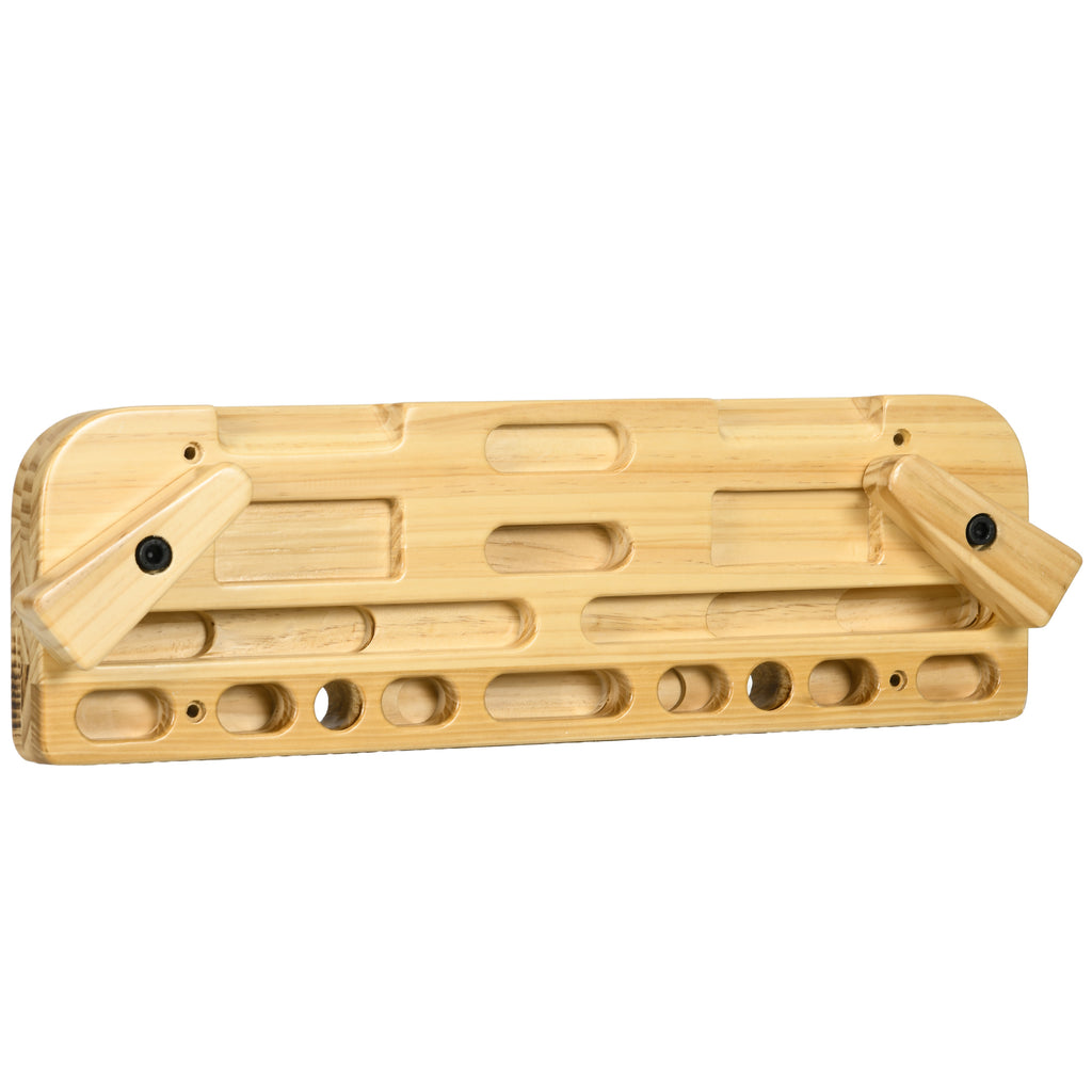SPORTNOW Trainingsboard für Klettern und Bouldern, bis 100 kg, Buchenholz, 57 x 18 x 5cm