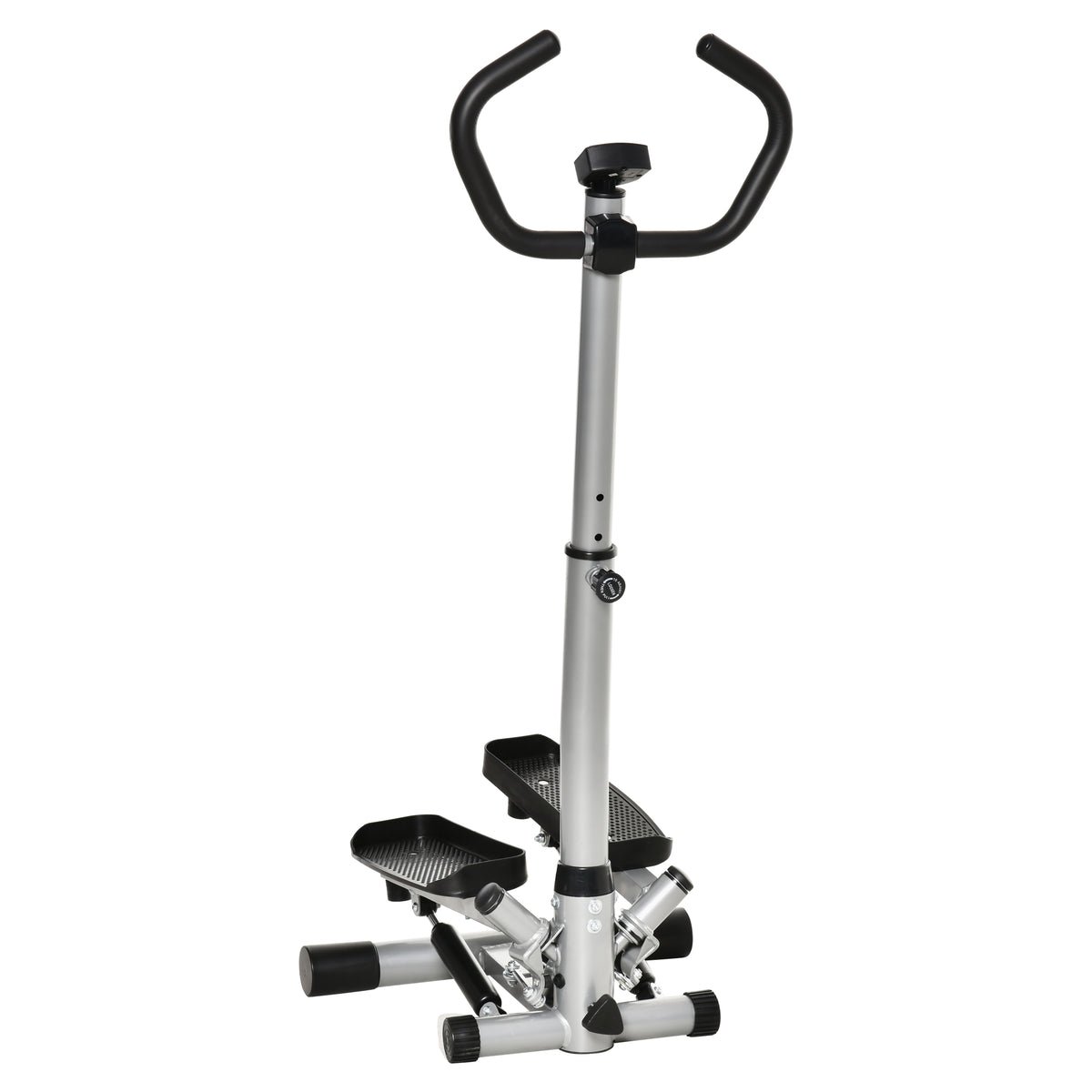 HOMCOM Stepper Heimtrainer für Zuhause mit LCD-Bildschirm einstellbare Geschwindigkeit Metall ABS 55 x 53 x 118-128 cm