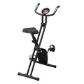 HOMCOM Professioneller Heimtrainer mit verstellbarem Widerstand und Höhe, aus Stahl und PP, 41x86x112 cm, Schwarz