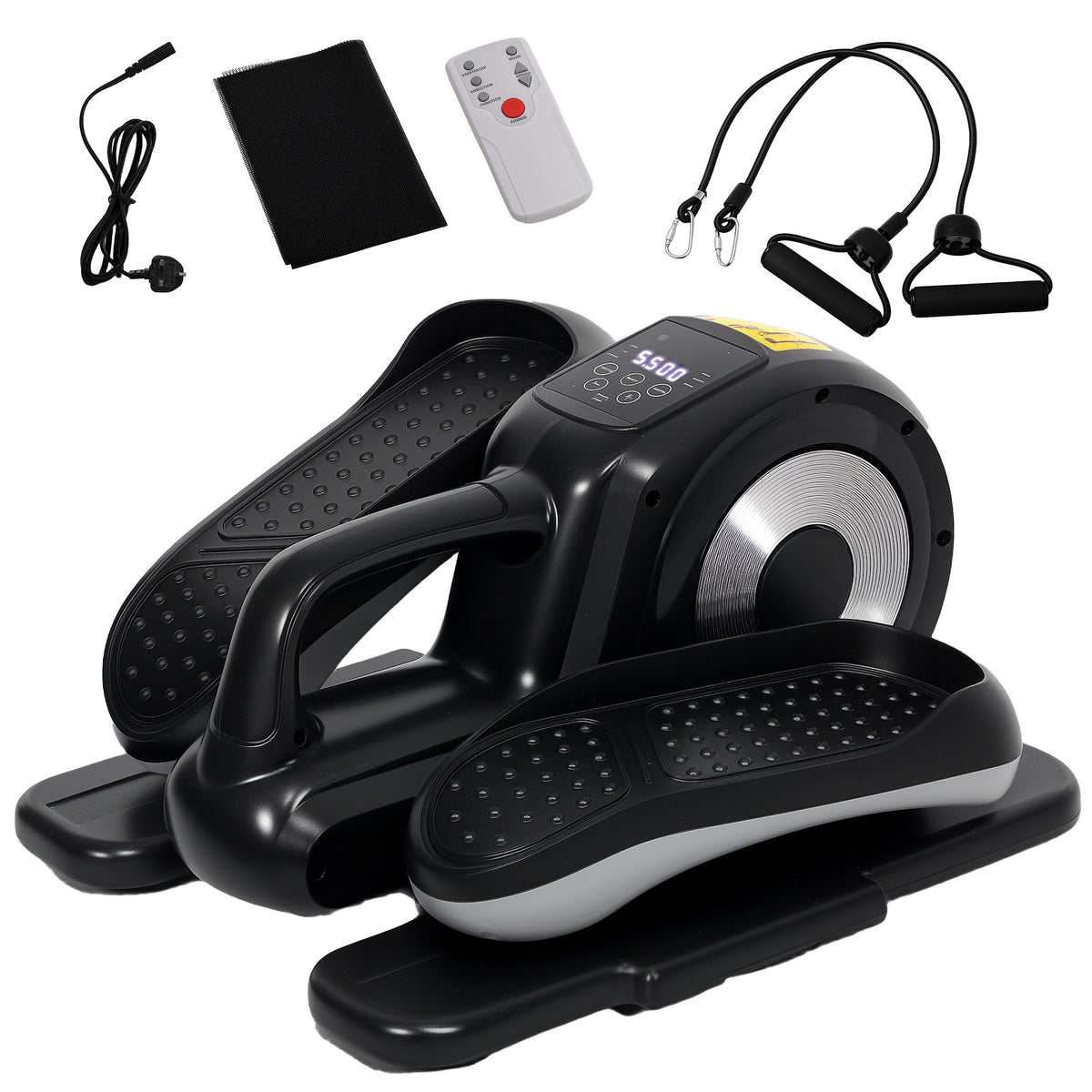 SPORTNOW Fußtrainer, Handlicher Pedaltrainer, 12 Programme, LCD-Monitor, Fernbedienung, Heimtrainer, Workout-Gerät