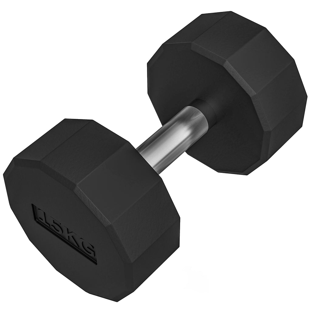 SPORTNOW Kurzhantel rutschfester Griff, Fitness, Heimsport, 15kg, Schwarz