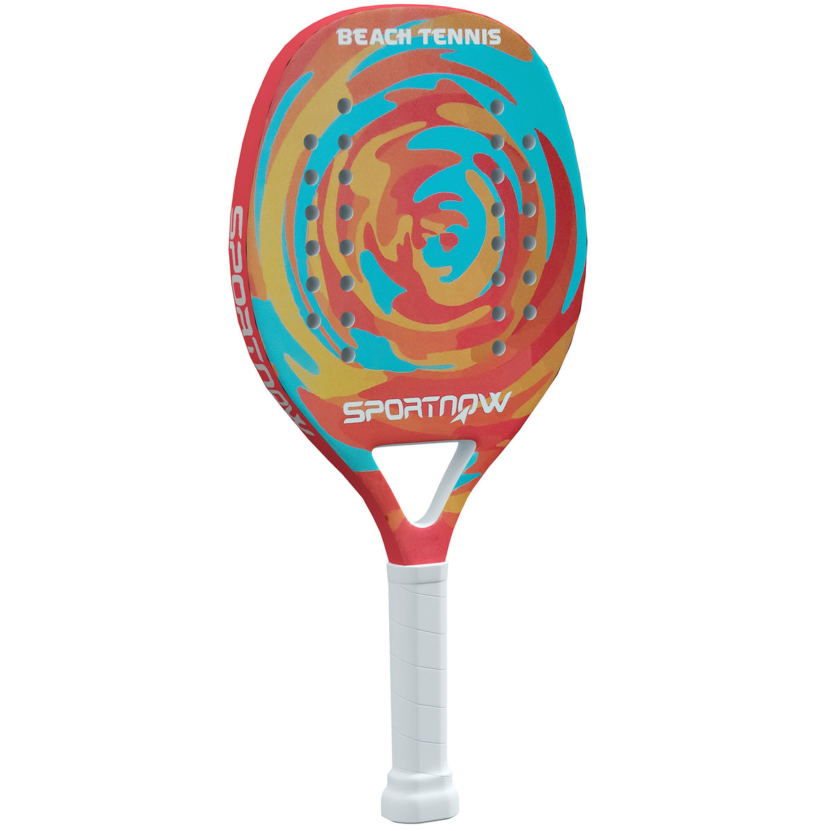 Strand-Tennis-Schläger SPORTNOW aus Carbonfaser mit Schlägertasche und rutschfestem Griff, gelb