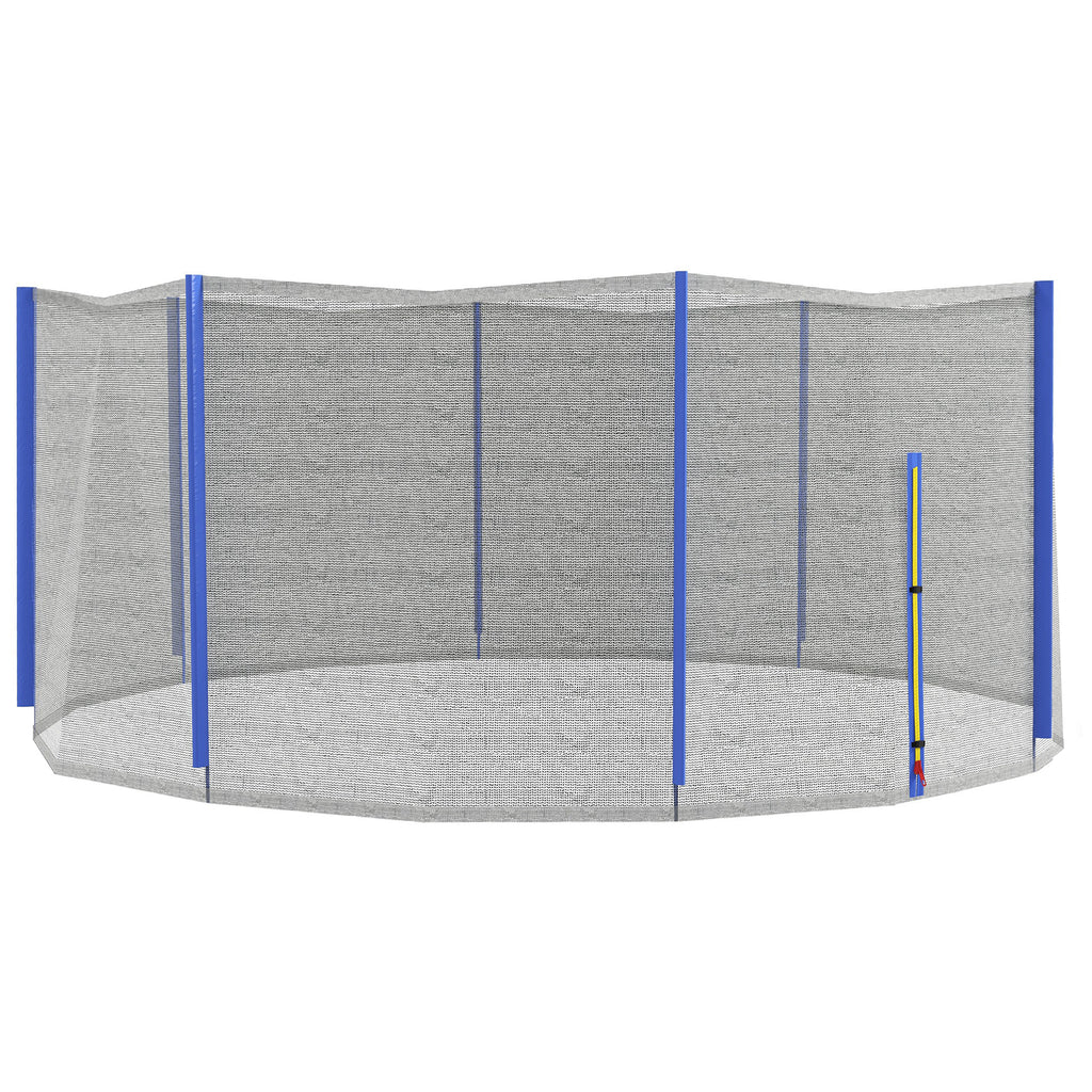 SPORTNOW Ersatznetz für Trampoline Ø 426 cm 8 gerade Pfosten Sicherheitsnetz für Trampoline, Reißverschlusseingang